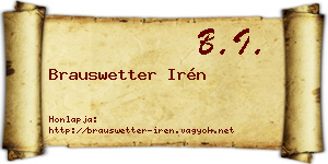 Brauswetter Irén névjegykártya